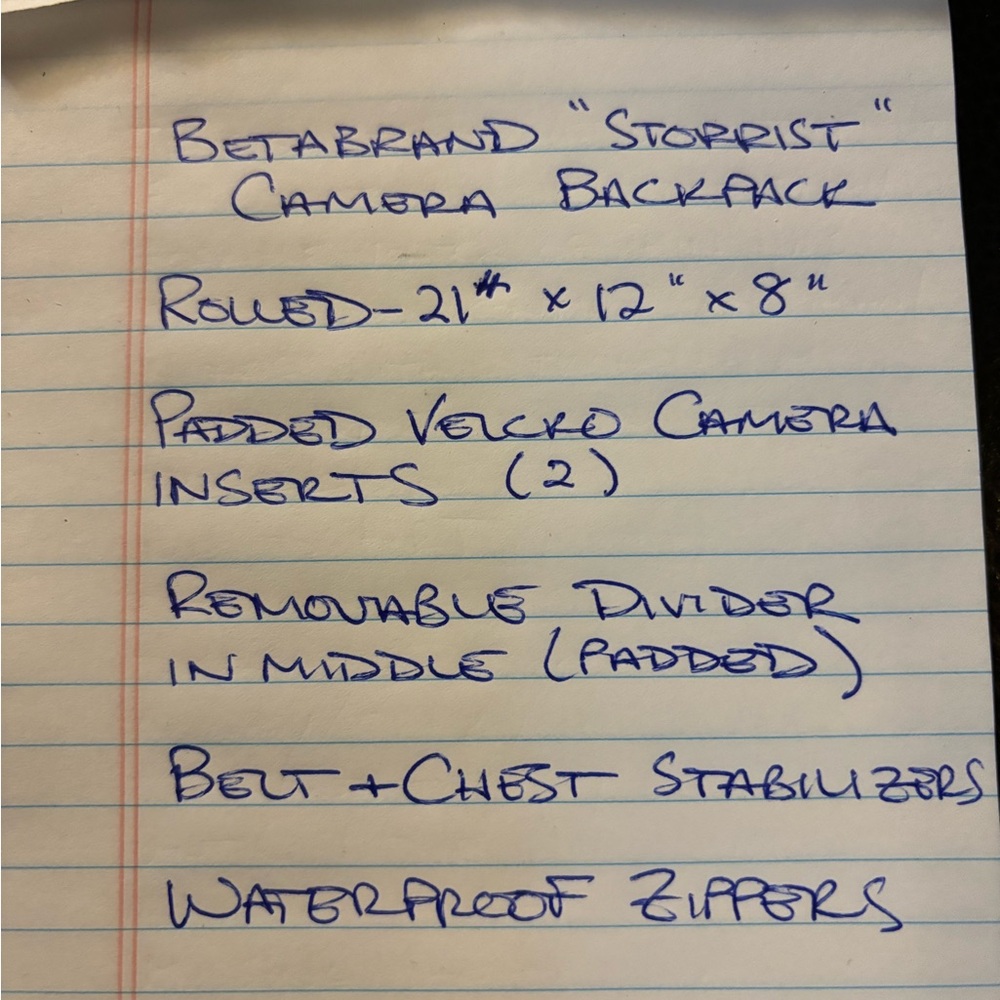 Betabrand backpack- camera backpack! The Storrist with 2 padded inserts - Picture 11 of 11